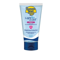 Banana Boat Light As Air Face Sunscreen Lotion SPF 50+ Broad Spectrum Protection, 3 oz Tube