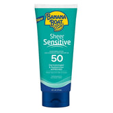 Banana Boat Sheer Sensitive Sunscreen Lotion - SPF 50 - 6oz: Whole Body Application, Unscented, Avobenzone