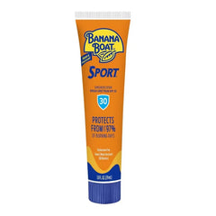 Banana Boat Sport Performance Sunscreen Lotion SPF 30 Broad Spectrum Sun Protection, 1 oz Tube