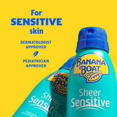 Banana Boat Sheer Sensitive Sunscreen Spray - SPF 50 - 6oz: Whole Body, Unscented