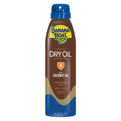 Banana Boat Dry Oil Clear Sunscreen Spray - SPF 8 - 6oz: Paraben-Free, Aluminum-Free, Coconut Scent, Whole Body Application