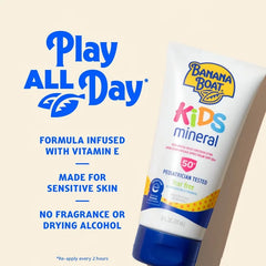 Banana Boat Kids Mineral 100 % Lotion - SPF 50+ - 6oz: Whole Body, Unscented, Zinc Oxide