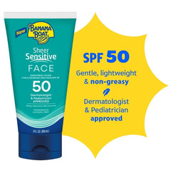 Banana Boat Sheer Sensitive Sunscreen Face Lotion - SPF 50 - 3oz